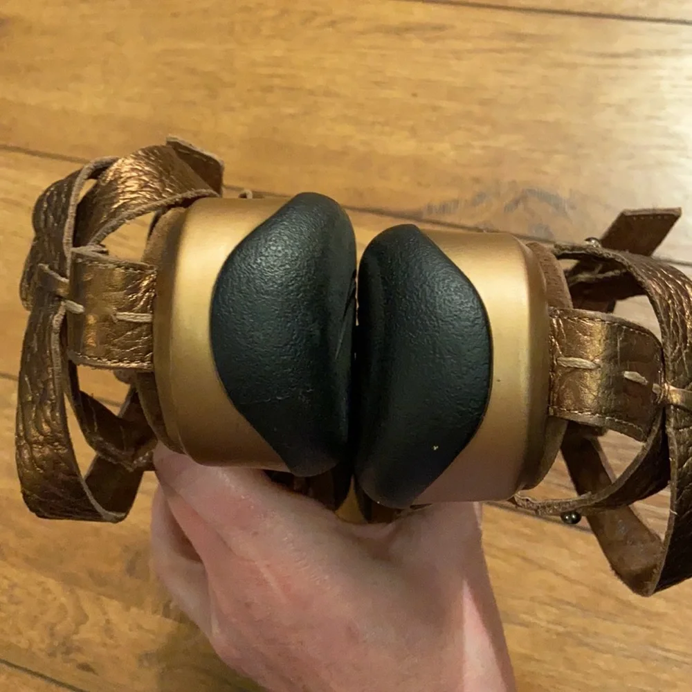 SoftWalk Bronze Strappy Shoes